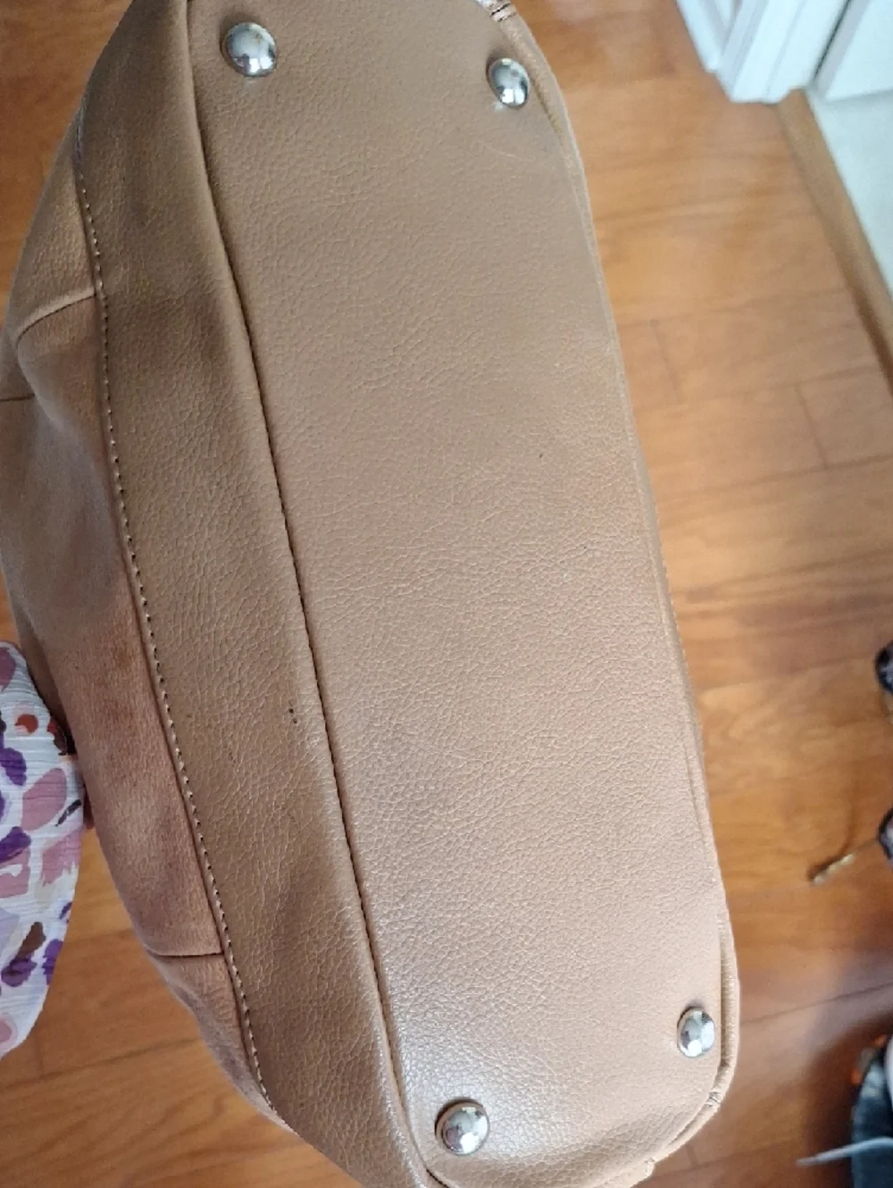Worthington Brown Leather Satchel Handbag